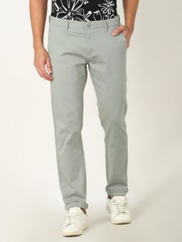 R&B - Solid Slim Men Green Chino