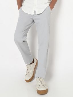 R&B - Solid Slim Men Grey Chino
