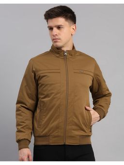 Monte Carlo - Men Khaki Polyester Blend Halter Neck Winter Jacket