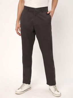R&B - Solid Slim Men Grey Pant