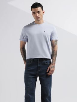 Calvin Klein - Solid Regular Fit Cotton Blue T-Shirt