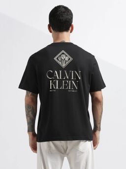 Calvin Klein - Men Logo Relaxed Fit Cotton Black T-Shirt