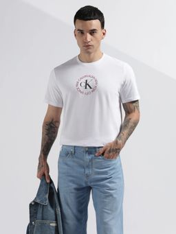 Calvin Klein - Men'S Logo Regular Fit Cotton White T-Shirt