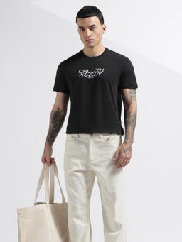 Calvin Klein - Men Logo Regular Fit Cotton Black T-Shirt