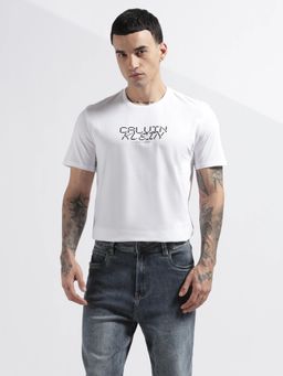 Calvin Klein - Logo Regular Fit Cotton White T-Shirt