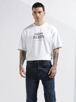 Calvin Klein - Logo Relaxed Fit Cotton White T-Shirt