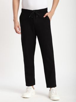 R&B - Textured Regular Men Black Pant