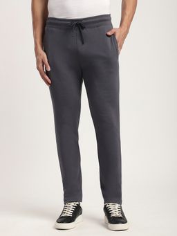 R&B - Solid Regular Men Grey Joggers