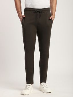 R&B - Solid Regular Men Olive Joggers