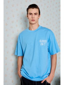 Bonkers Corner - Closed 24/7 Oversized Men's Blue T-Shirt