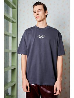 Bonkers Corner - Allergic To Idiots Oversized Men's Grey T-Shirt