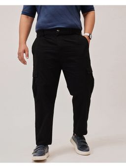 UNSTD - Men Plus Size Relaxed Fit Airmax Black Cargo Pant