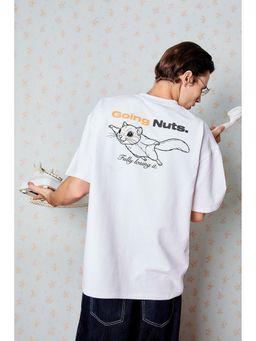 Bonkers Corner - Going Nuts Oversized Men's White T-Shirt