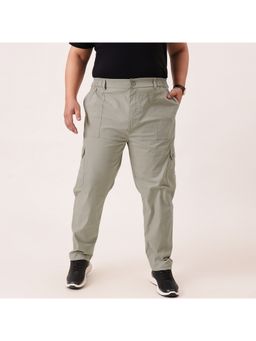 UNSTD - Men Plus Size Stretch Grey Cargo Pant