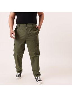 UNSTD - Men Plus Size Stretch Olive Cargo Pant