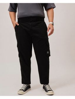 UNSTD - Men's Plus Size Stretchable Black Cargo Pant