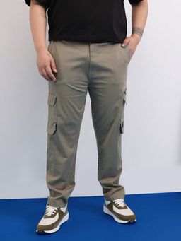 UNSTD - Men's Plus Size Stretchable Grey Cargo Pant