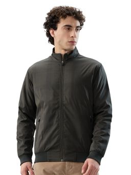 Parx - Men Olive Polyester High Neck Winter Jacket