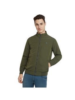 Parx - Men's Olive Polyester High Neck Winter Jacket