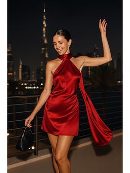 Kaori By Shreya - Women Red Solid Mini Dress