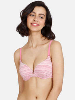 Zivame - Lounge-rie Love Push-Up Wired Medium Coverage Bra - Pink Cosmos