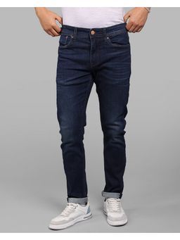 ROOKIES - Dark Blue Mens Low-Rise Ankle Length Stretch Trendy Jeans