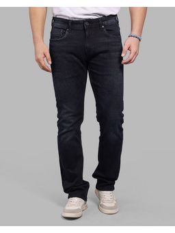 ROOKIES - Dark Blue Mid-Rise Slim Straight Fit Stretch Stylish Jeans