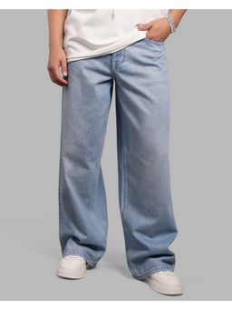 ROOKIES - Light Blue Extra Loose Fit Contemporary Jeans