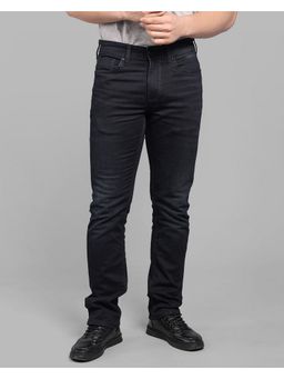 ROOKIES - Dark Blue Mid-Rise Slim Straight Fit Stretch Everyday Jeans