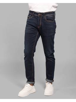ROOKIES - Dark Blue Low-Rise Ankle Length Stretch Fashion Jeans