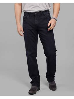 ROOKIES - Dark Blue Men Mid-Rise Comfort And Straight Fit Stretch Premium Jeans