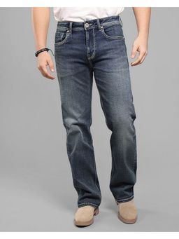 ROOKIES - Med Blue Mid-Rise Loose Fit Stretch Classic Jeans