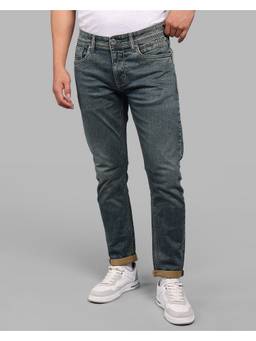 ROOKIES - Dark Green Low-Rise Ankle Length Stretch Daily Wear Jeans