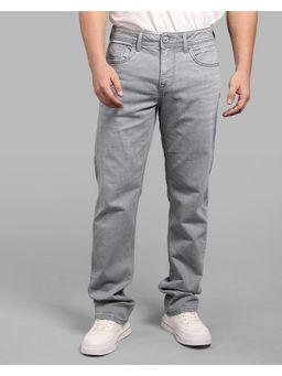 ROOKIES - Light Grey Mid-Rise Comfort And Straight Fit Stretch Chic Jeans