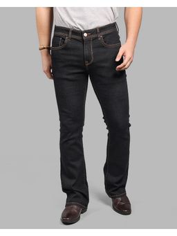 ROOKIES - Charcoal Mid Rise Loose Boot Leg Stretch Daily Wear Jeans