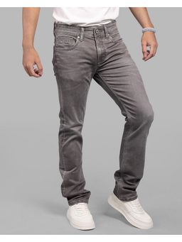 ROOKIES - Med Brown Mid-Rise Slim Straight Fit Stretch Elegant Jeans
