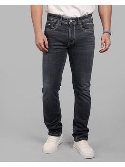 ROOKIES - Grey Mid-Rise Slim Straight Fit Stretch Relaxed Jeans