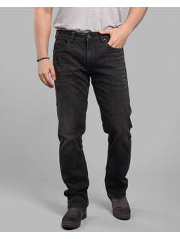 ROOKIES - Charcoal Mid-Rise Comfort And Straight Fit Stretch Comfortable Jeans