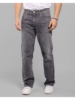 ROOKIES - Med Grey Mid-Rise Comfort And Straight Fit Stretch Stylish Jeans