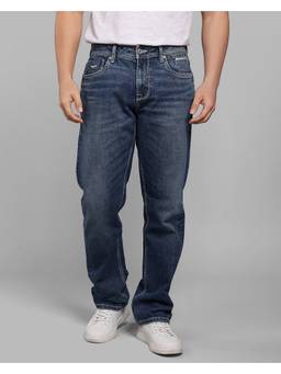 ROOKIES - Men Med Blue Mid-Rise Comfort And Straight Fit Stretch Premium Jeans