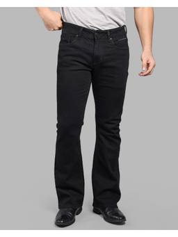 ROOKIES - Black Mid Rise Loose Boot Leg Stretch Modern Jeans