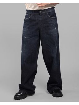 ROOKIES - Dark Blue Extra Loose Fit Stylish Jeans
