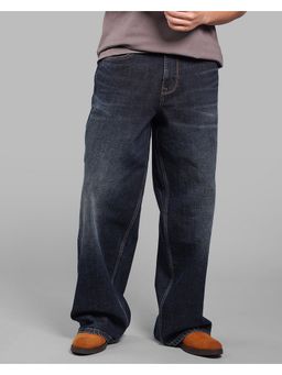 ROOKIES - Men Dark Blue Extra Loose Fit Classic Jeans