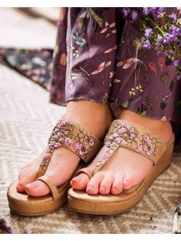 Fizzy Goblet - Gold-The Tall Kolha Wedge Heels