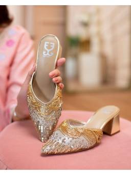 Fizzy Goblet - Gold-Superstar Glow Mules Heels