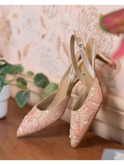 Fizzy Goblet - Peach-Coral Cracker Salsa Pumps Heels