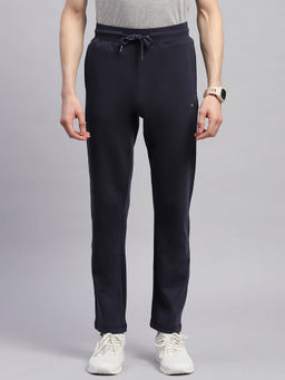 Monte Carlo - Mens Solid Navy Blue Regular Fit Track Pant