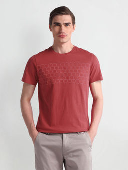 Arrow Sports - Red Printed Crew Neck T-Shirt
