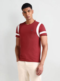 Arrow Sports - Red Crew Neck Half Sleeve T-Shirt