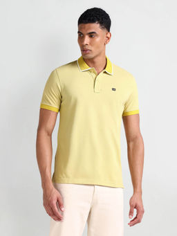 Arrow Sports - Yellow Contrast Collar Polo T-Shirt